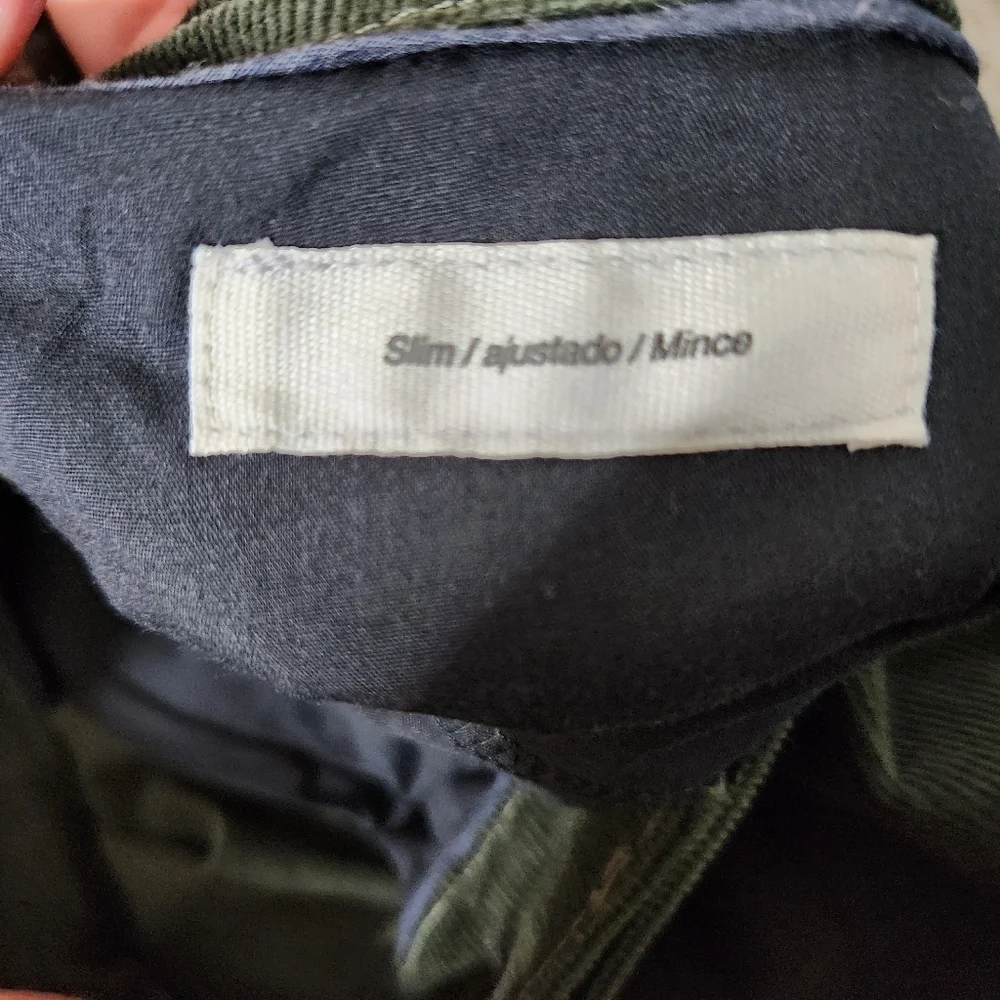 Goodthreads Mens Slim Green Olive Corduroy Pants